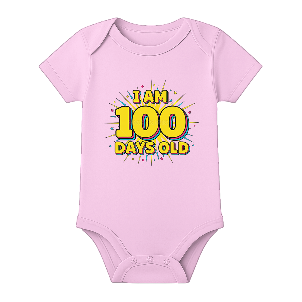 100 Day Old Baby Onesie Milestone Theme Dress