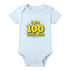 100 Day Old Baby Onesie Milestone Theme Dress