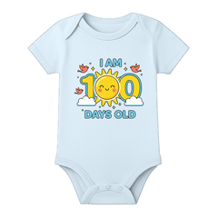 100 Days Baby Jumpsuit Soft Cotton Celebration Wear