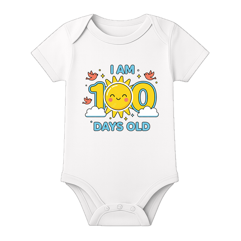 100 Days Baby Jumpsuit Soft Cotton Celebration Wear
