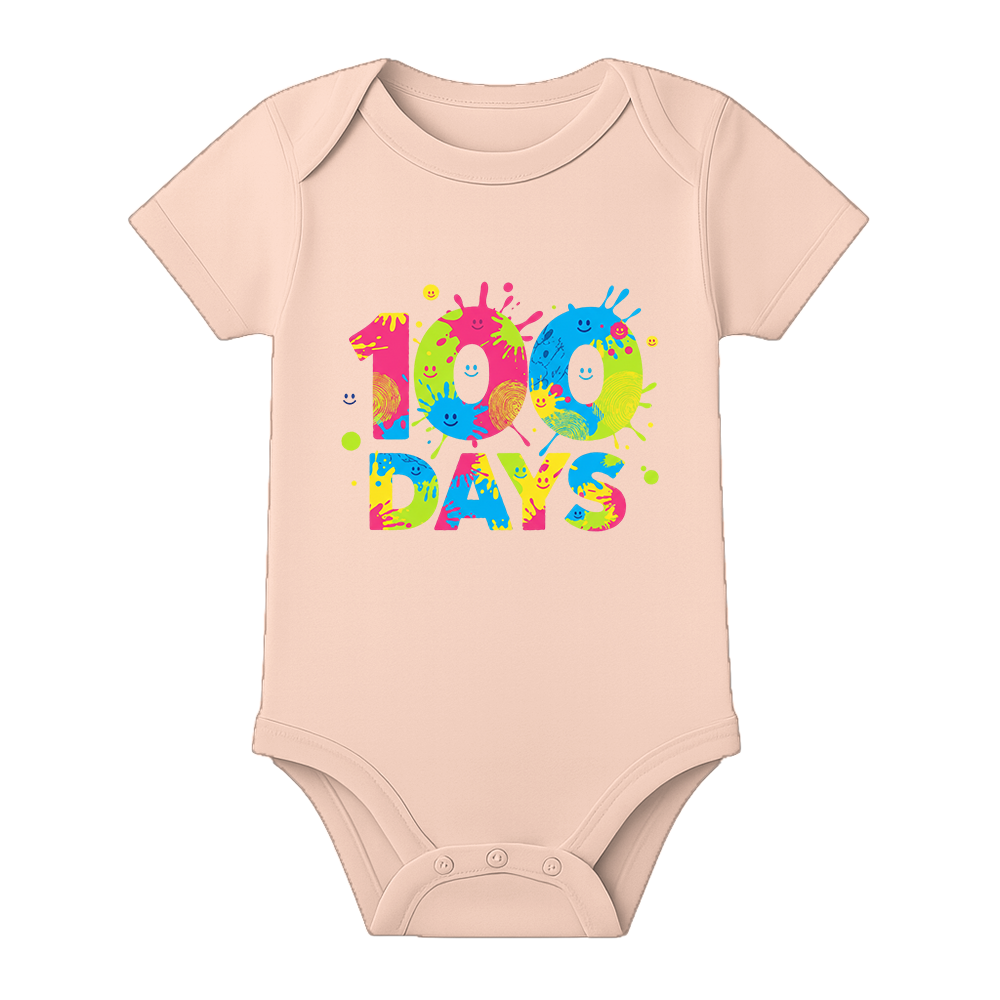 100 Days Baby Party Outfit Custom Print Onesie
