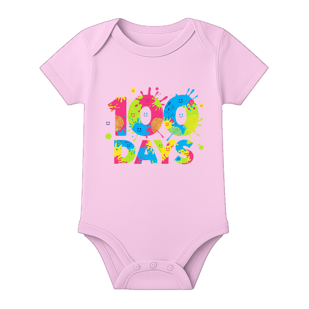 100 Days Baby Party Outfit Custom Print Onesie