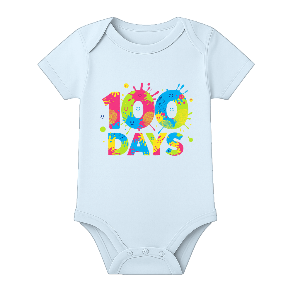 100 Days Baby Party Outfit Custom Print Onesie