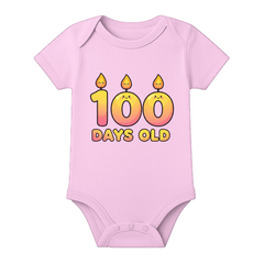 100 Days Newborn Celebration Dress Soft Stretch Romper
