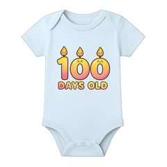 100 Days Newborn Celebration Dress Soft Stretch Romper