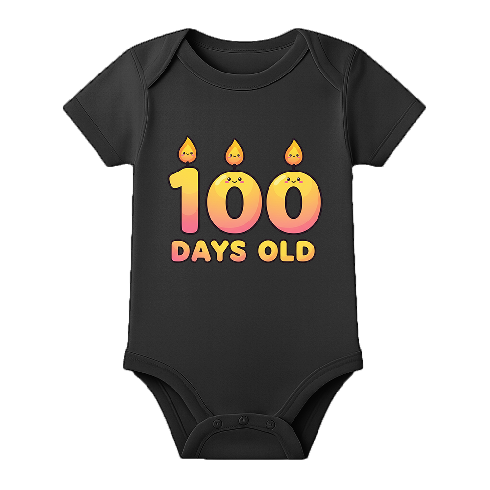 100 Days Newborn Celebration Dress Soft Stretch Romper