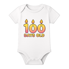 100 Days Newborn Celebration Dress Soft Stretch Romper
