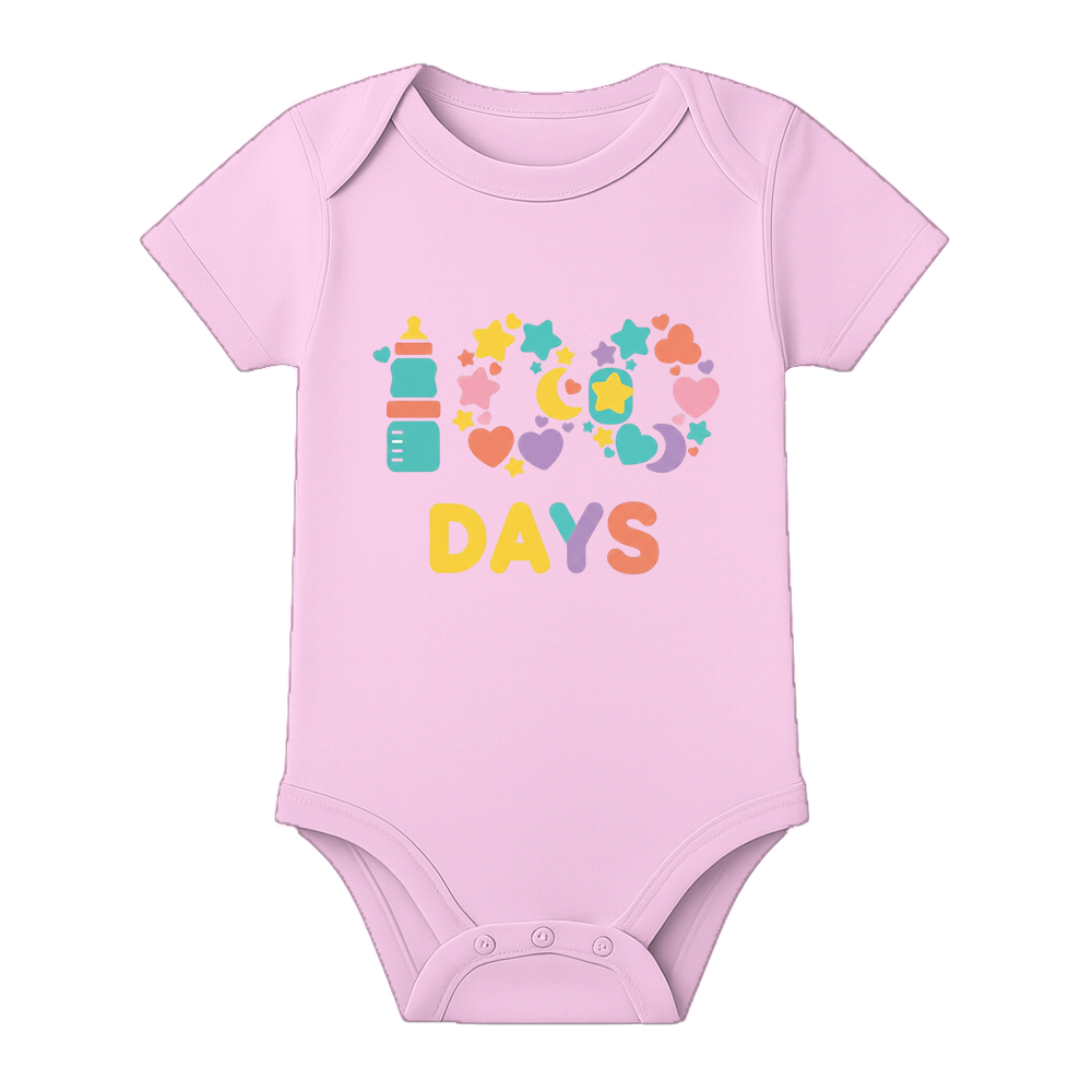 100 Days Baby Keepsake Outfit Printed Bodysuit
