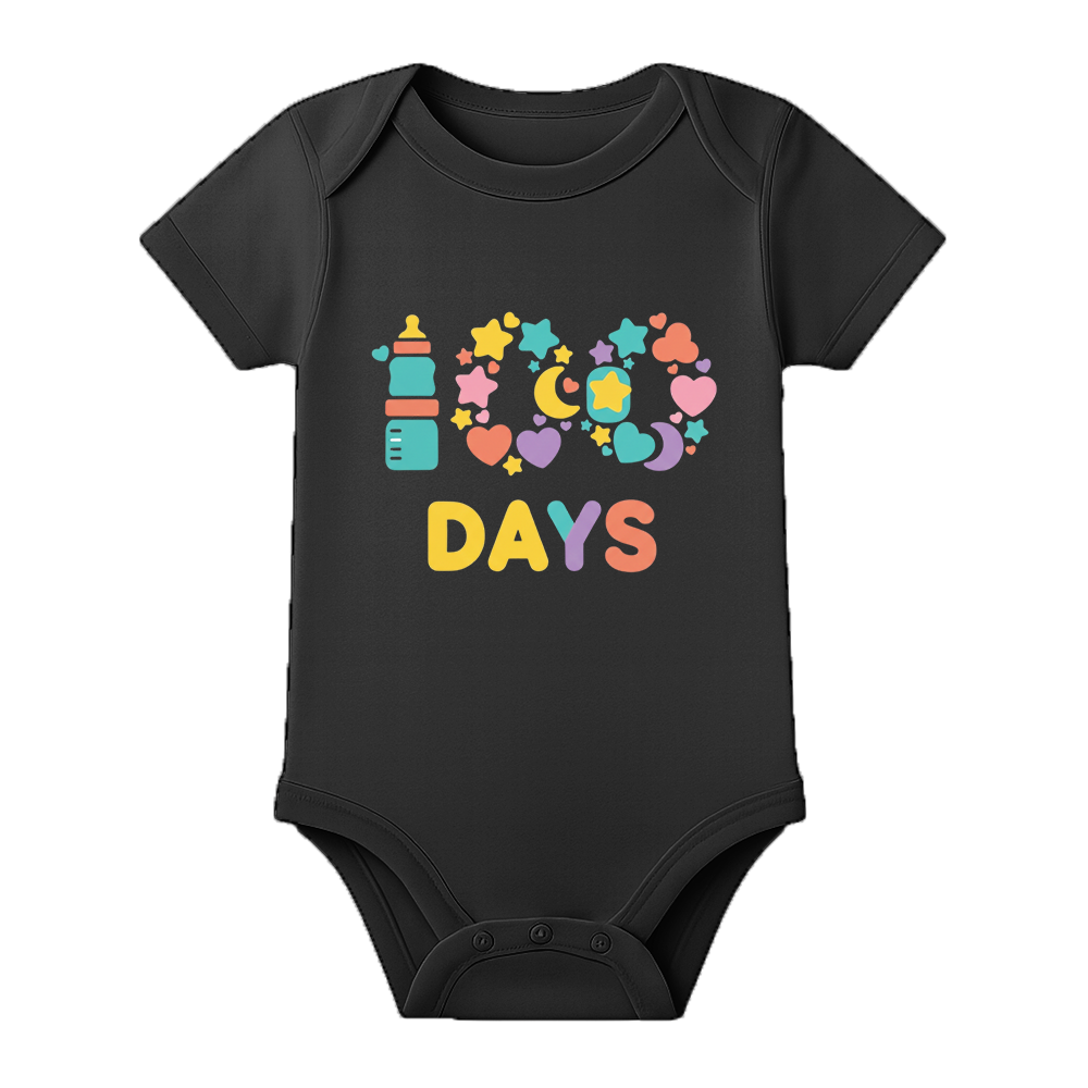 100 Days Baby Keepsake Outfit Printed Bodysuit