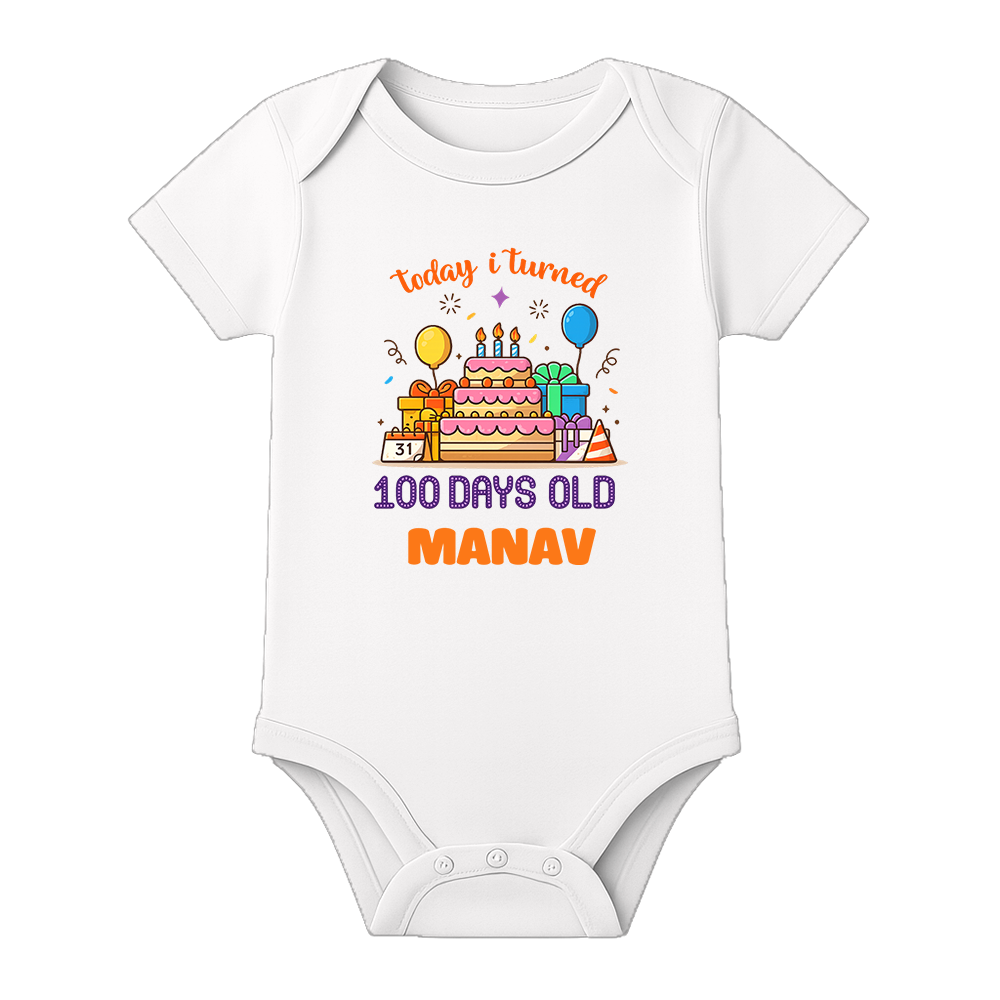 100 Days Little Star Baby Onesie Celebration Wear