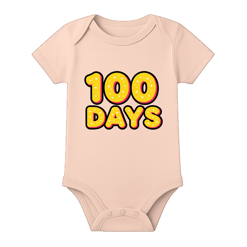 100 Days Infant Special Occasion Romper Customizable Print