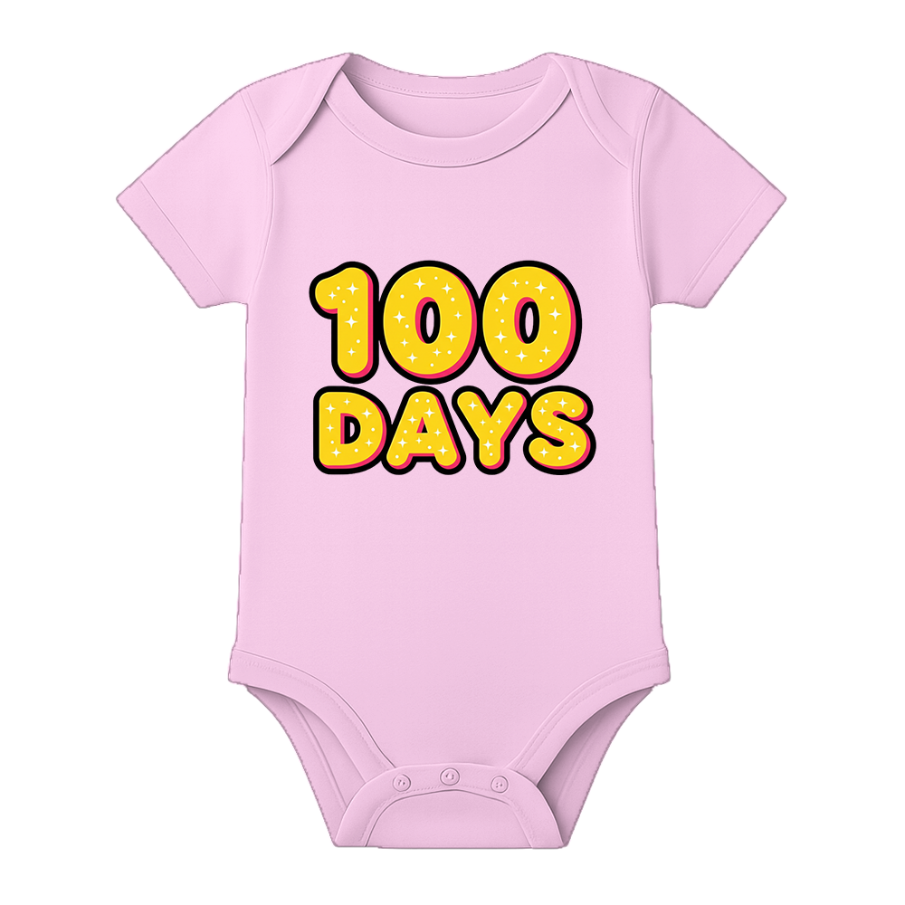 100 Days Infant Special Occasion Romper Customizable Print