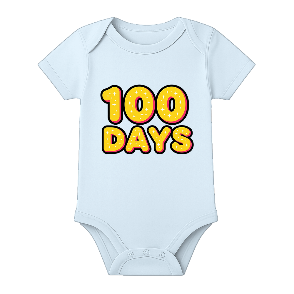 100 Days Infant Special Occasion Romper Customizable Print