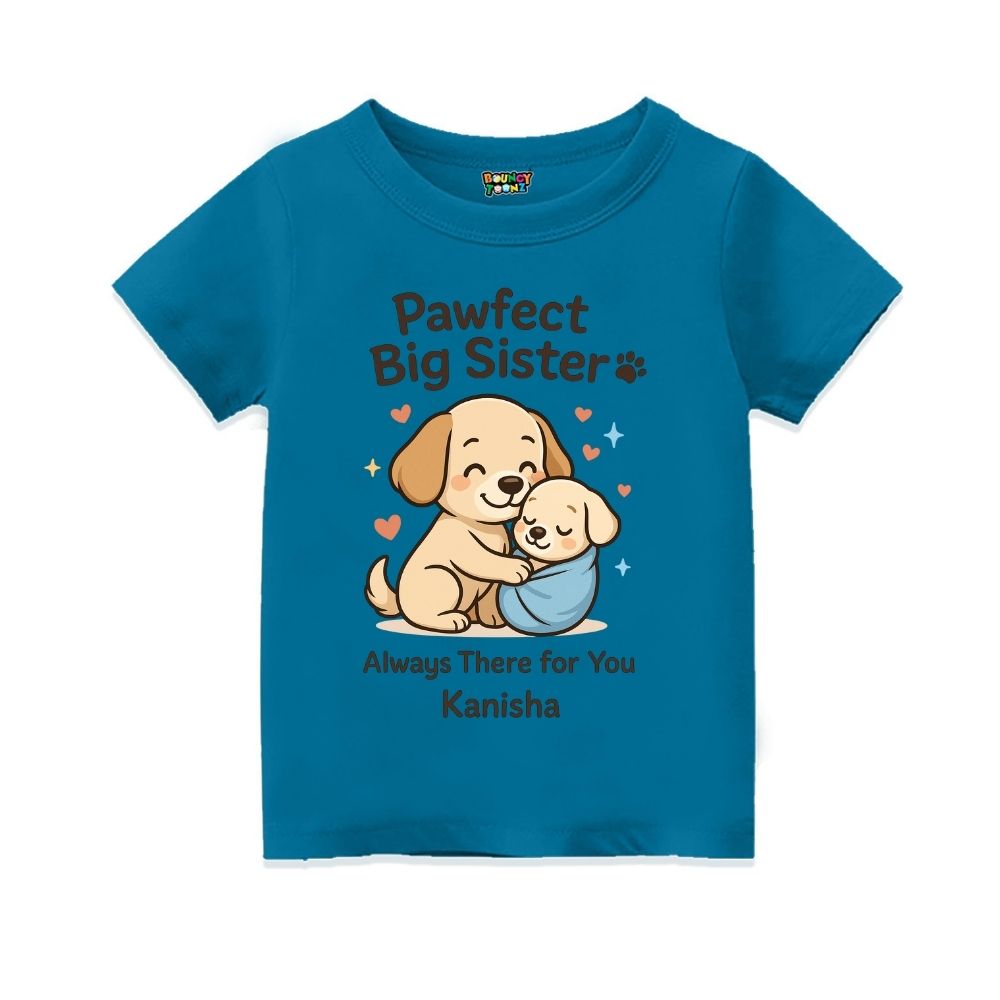 Big Sister Personalized Puppy T-Shirt – Cute Sibling Gift Tee