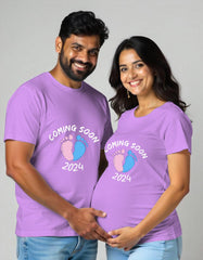 2025 Coming Soon Maternity Couple Tshirts