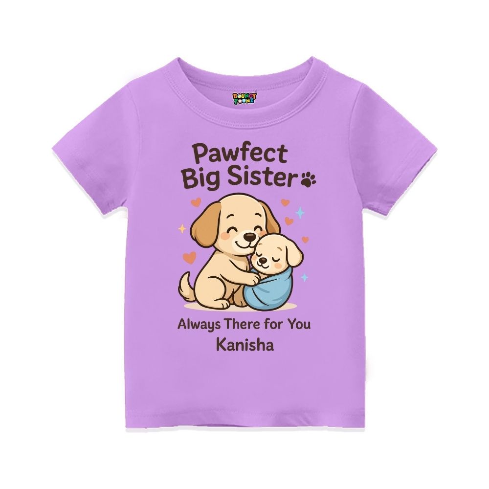 Big Sister Personalized Puppy T-Shirt – Cute Sibling Gift Tee
