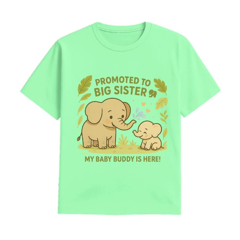 "My Baby Buddy Is Here!" Big Sister Announcement Tee