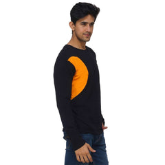 Arc Style Crew Neck Long T-shirt Orange