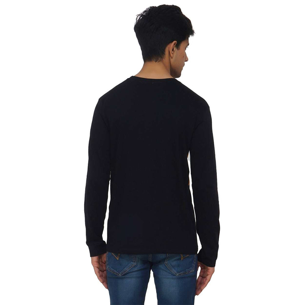 Arc Style Crew Neck Long T-shirt Orange