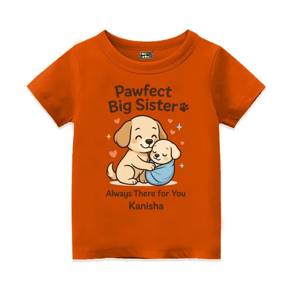 Big Sister Personalized Puppy T-Shirt – Cute Sibling Gift Tee