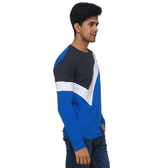 Blue Color on White Tick T-shirt