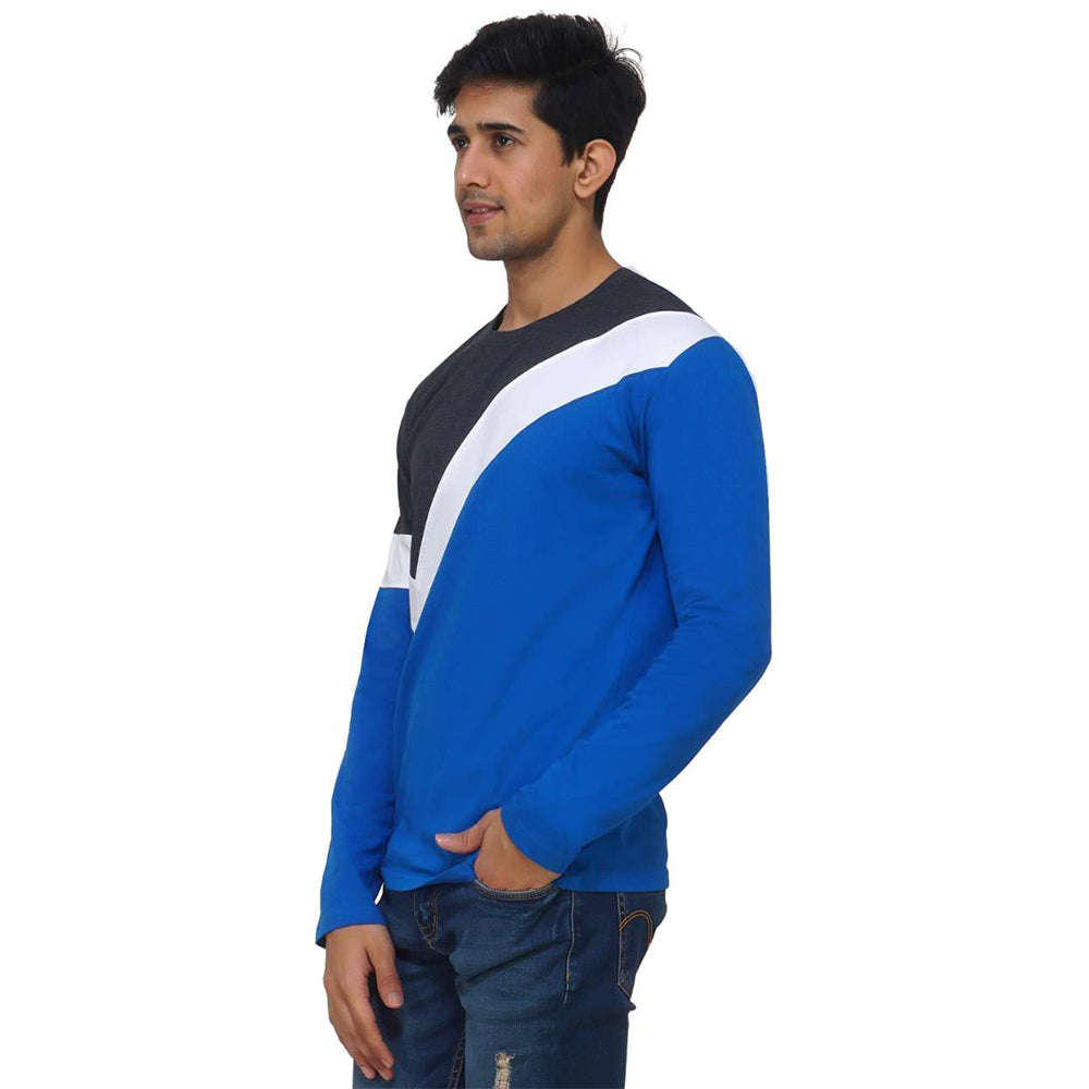 Blue Color on White Tick T-shirt