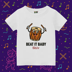 Beat it Baby Kids Cute Garba Tshirt