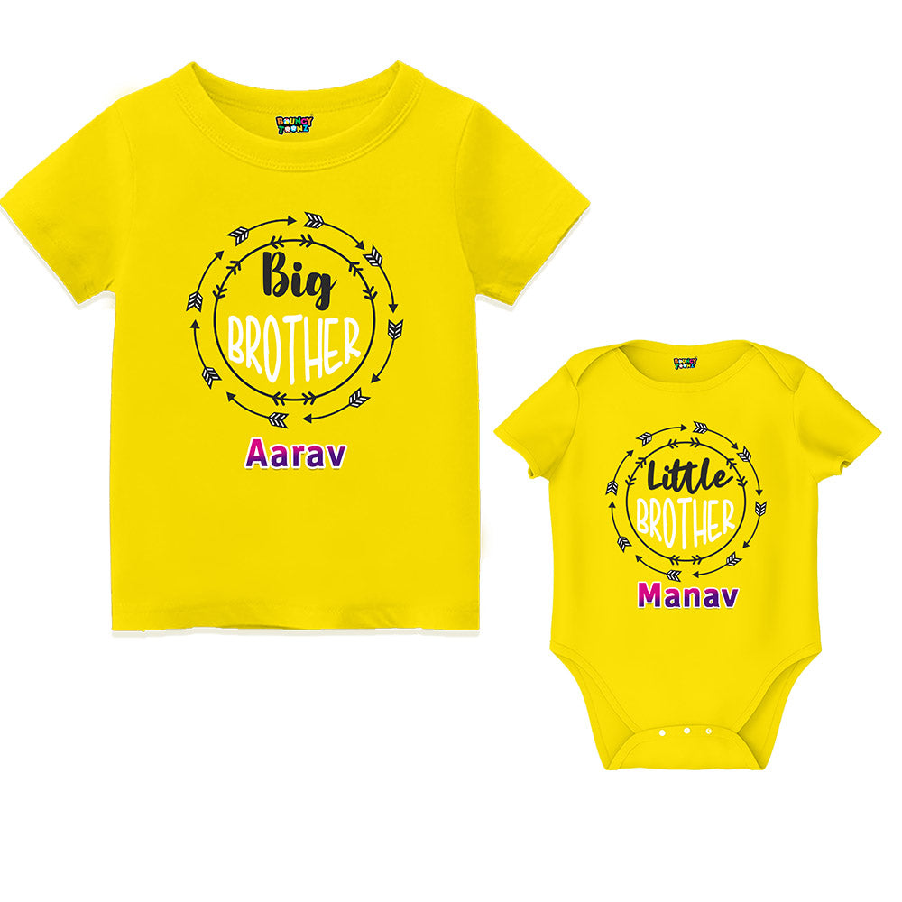 Big Bro Lil Bro Big sis Lil Sis Tshirt and Romper for siblings