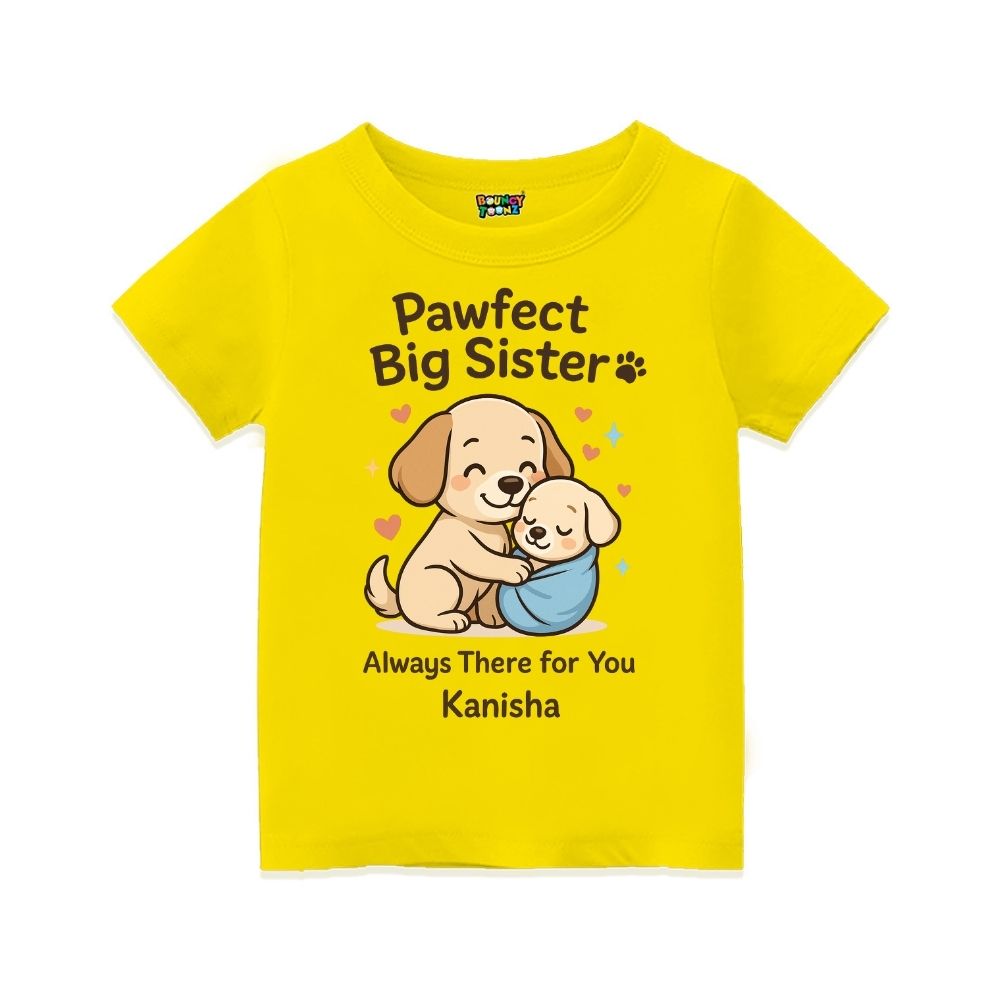 Big Sister Personalized Puppy T-Shirt – Cute Sibling Gift Tee