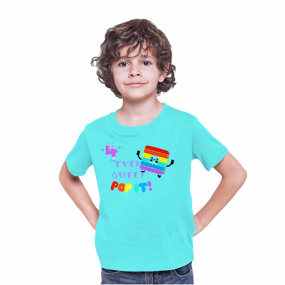 4rd Birthday Popi Game Theme Kids T-shirt