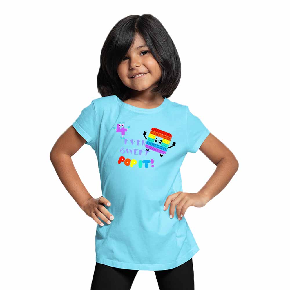 4rd Birthday Popi Game Theme Kids T-shirt
