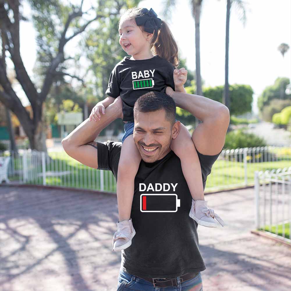 Battery Charge Dad and Daughter