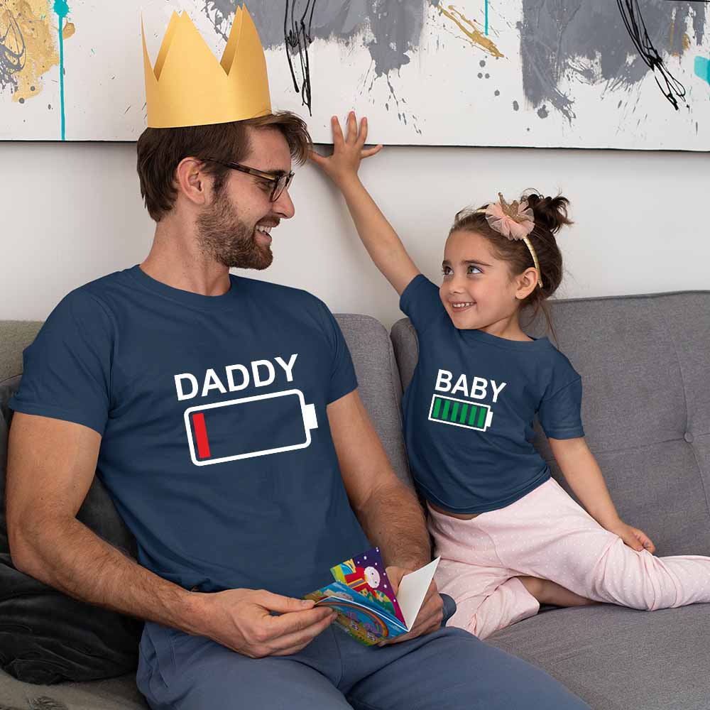 Battery Charge Dad and Daughter
