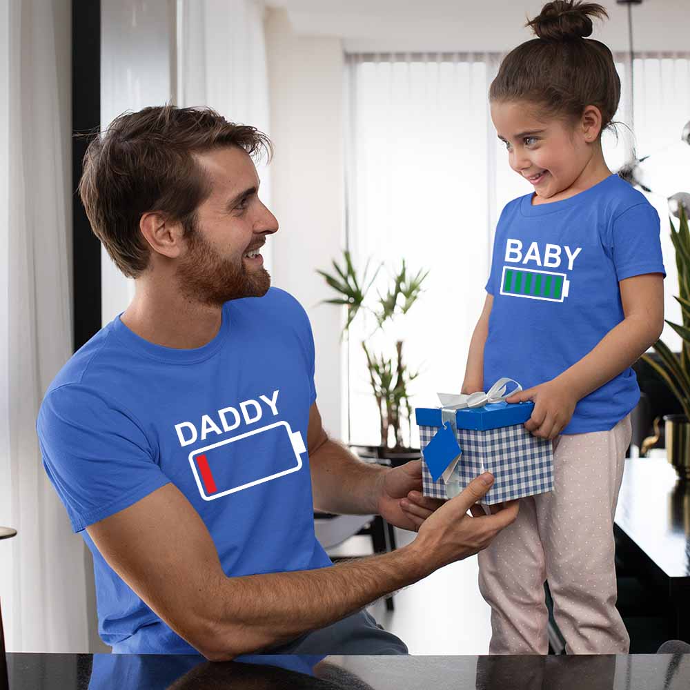 Battery Charge Dad and Daughter