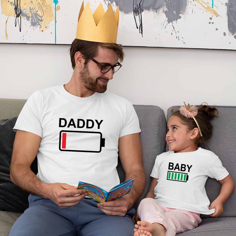 Battery Charge Dad and Daughter