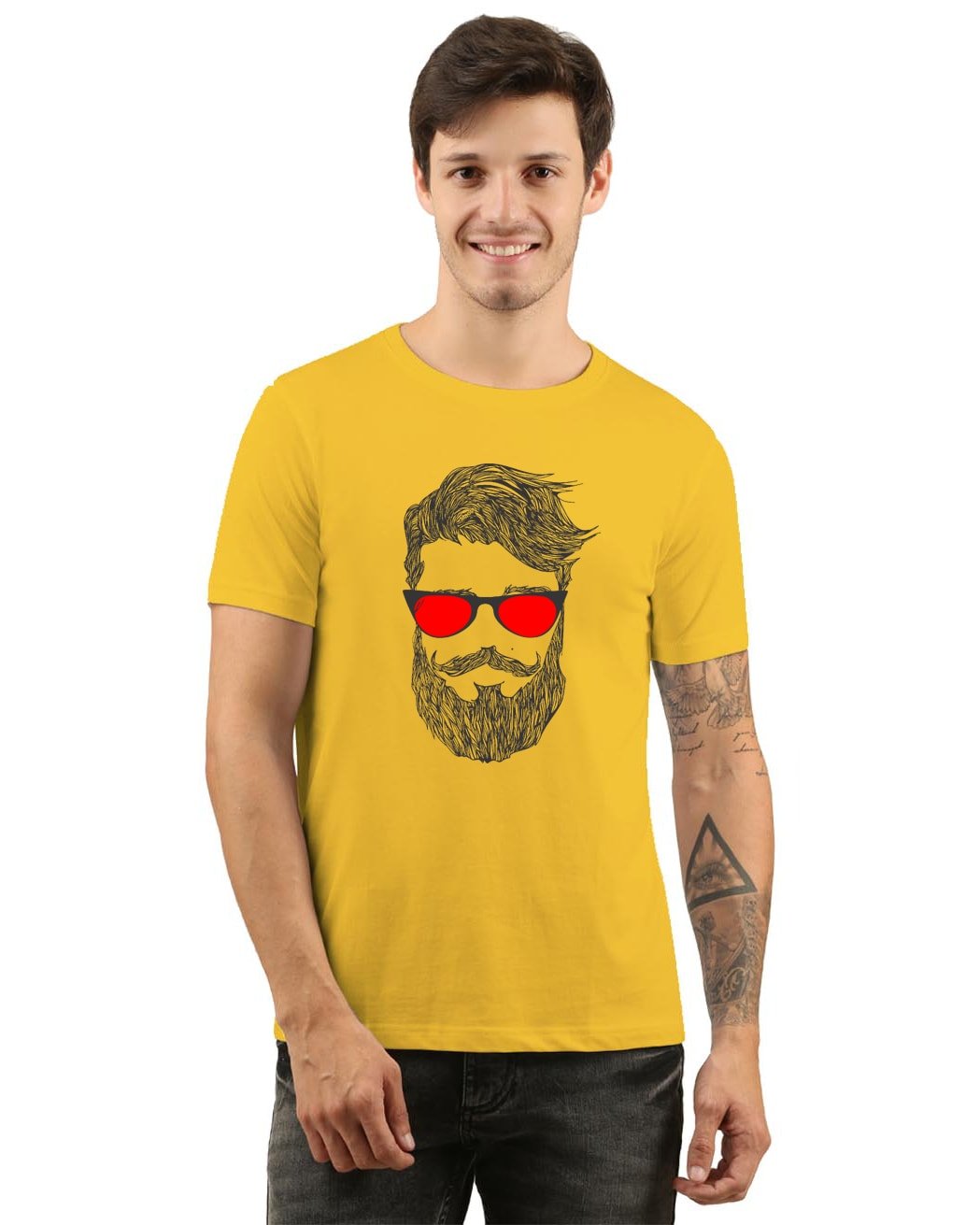 Beard-Sunglass Print