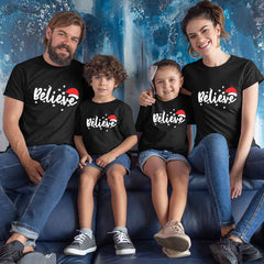 Believe Matching Family T-Shirts Set of 3, 4, 5, and 6