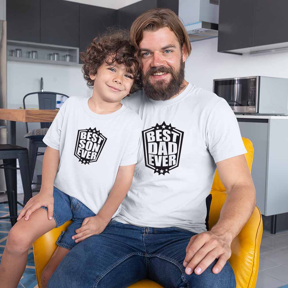 Best Dad-Best Son Ever - Dynamic Father & Son Combo Tees