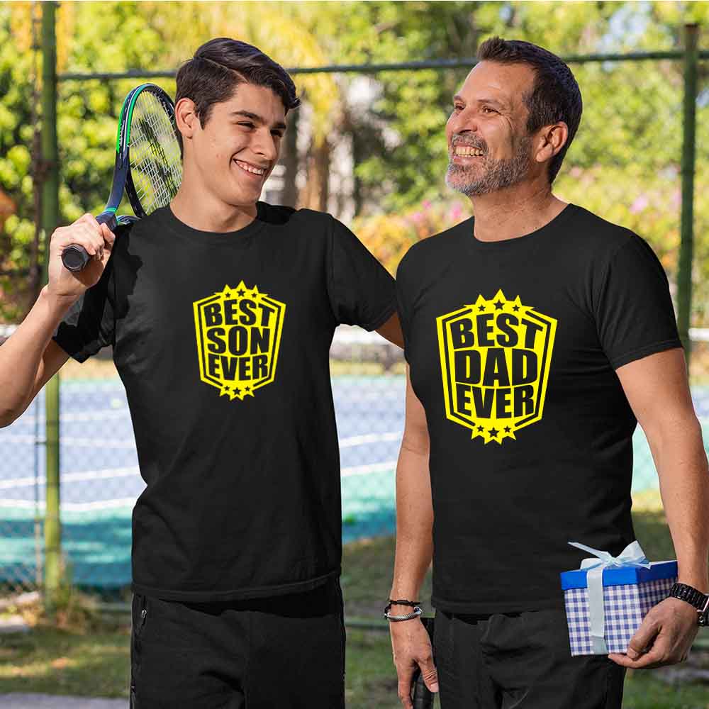 Best Dad-Best Son Ever - Dynamic Father & Son Combo Tees
