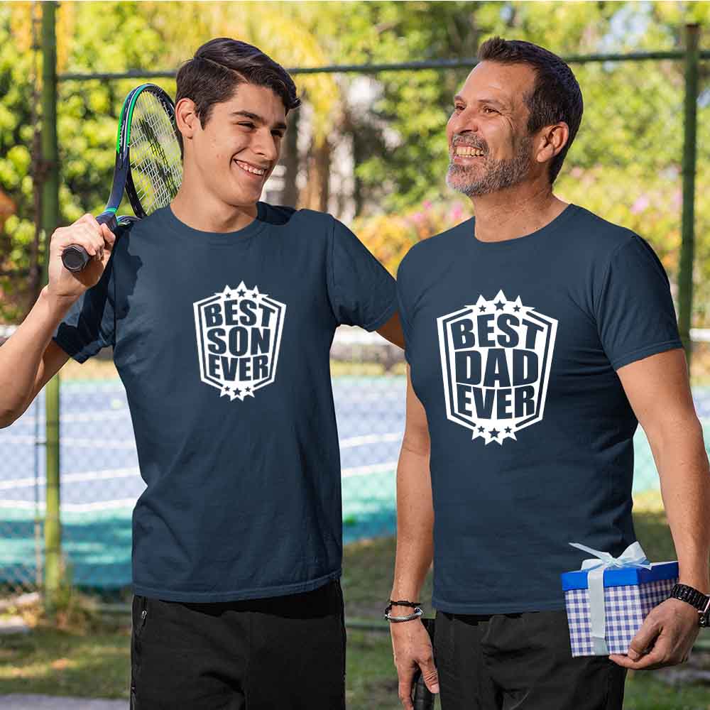 Best Dad-Best Son Ever - Dynamic Father & Son Combo Tees