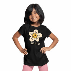 Big Sis with Flower Design T-Shirt