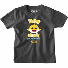 Birthday Customised Kids Tshirts - Shark Theme