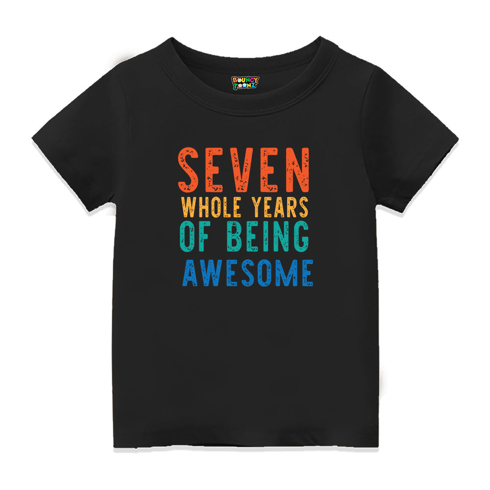7 Years of Being Awesome Tshirt for kids