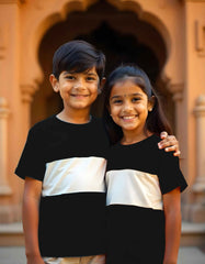 Black White Block Tees – Perfect Rakshabandhan Gift for Siblings