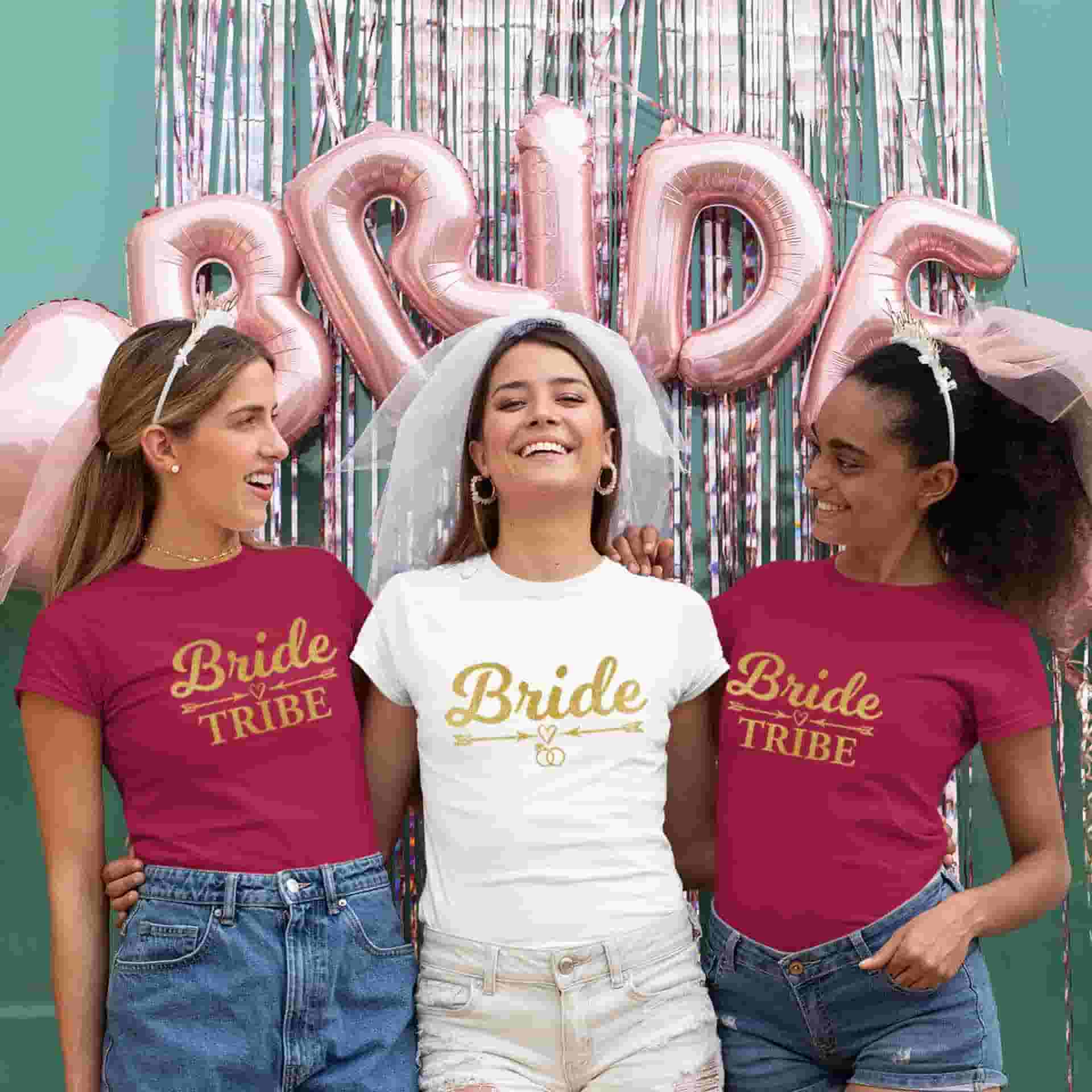 Bride & Bride Tribe Bachelorette Party Tshirts