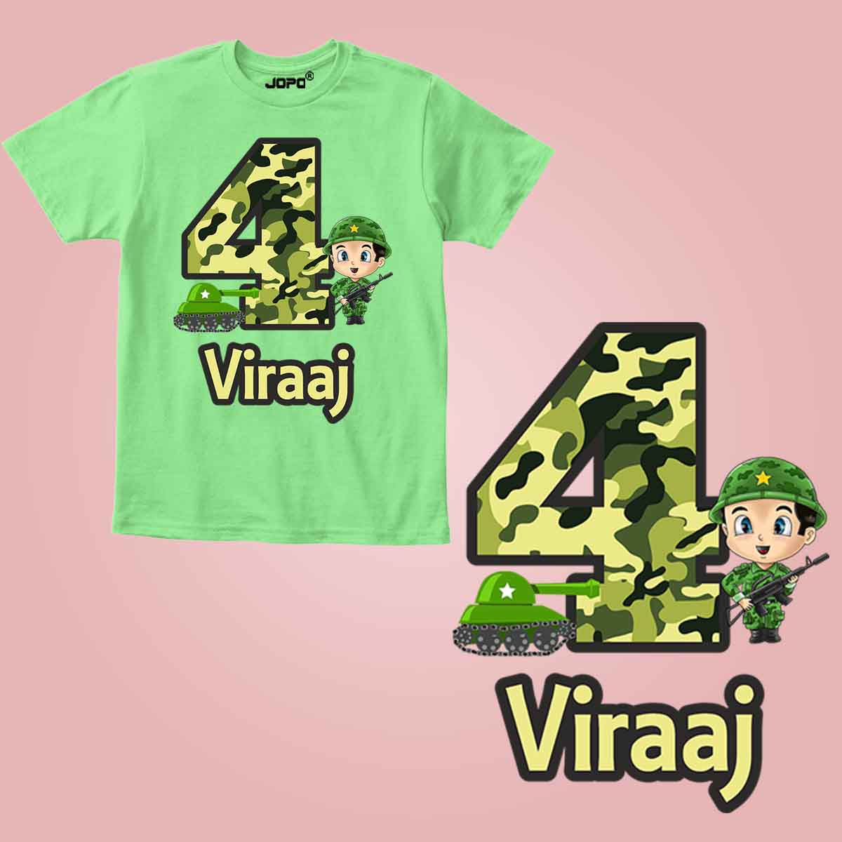 Camouflage Theme Birthday Boy
