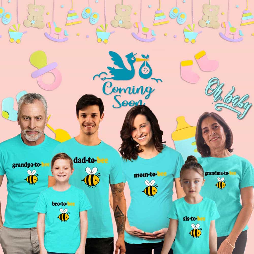 Bumble Bee Theme Baby Shower Party Tshirts