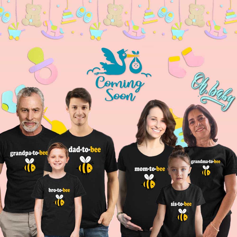 Bumble Bee Theme Baby Shower Party Tshirts