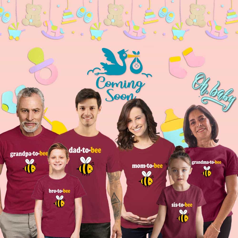Bumble Bee Theme Baby Shower Party Tshirts