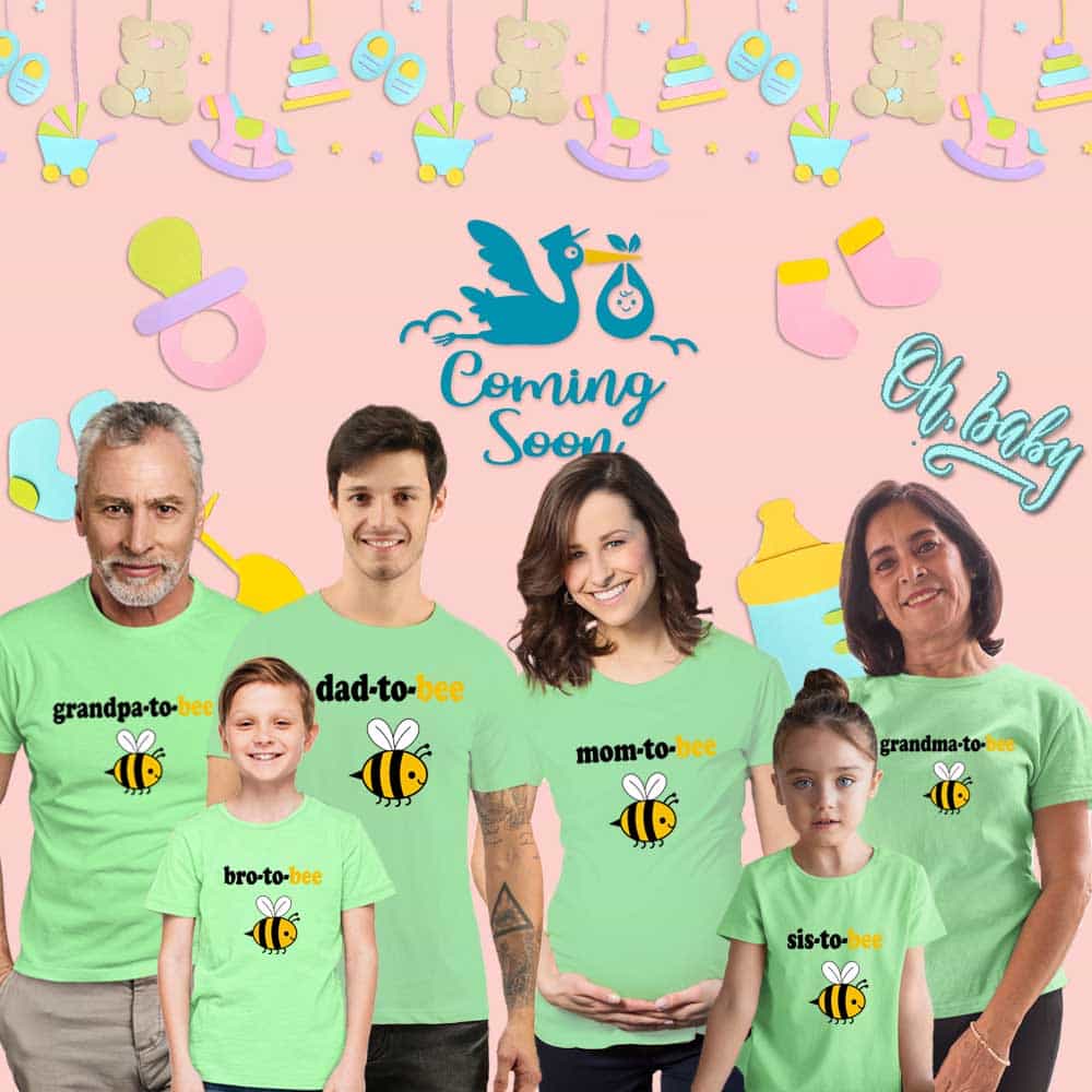 Bumble Bee Theme Baby Shower Party Tshirts